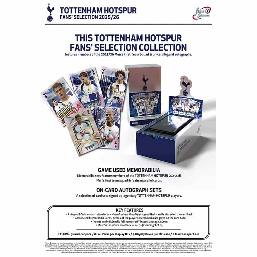 Futera Fans Selection Tottenham Hotspur 2025/26 Hobby Box