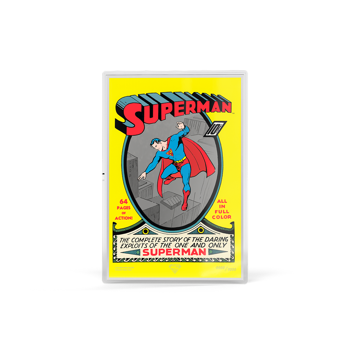 AGORO - Warner Bros. - Superman Comic Covers - Superman #1: Summer 1939 Foil - 10 oz Silver Foil