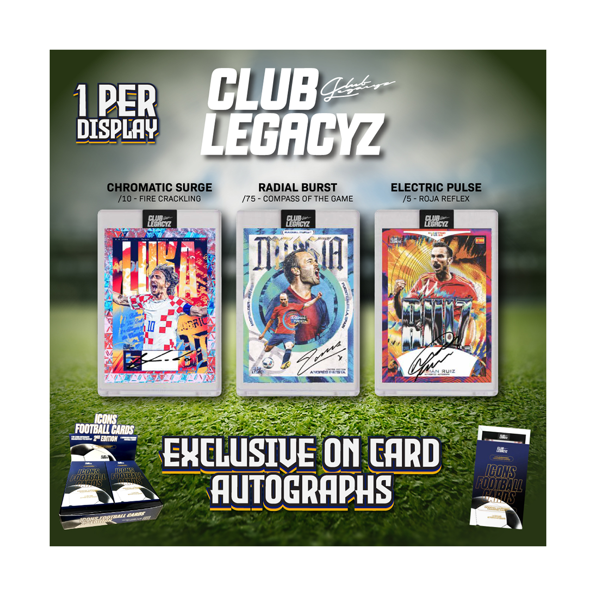 Club Legacyz Icons 2nd Edition Football Cards - Display